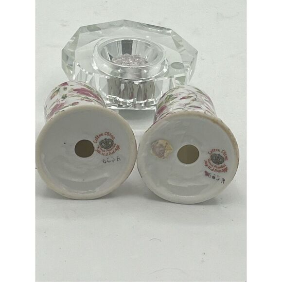 Lefton Salt and Pepper Shakers Rose Chintz 665R Vintage 1944-1955 Collectible - Picture 4 of 4